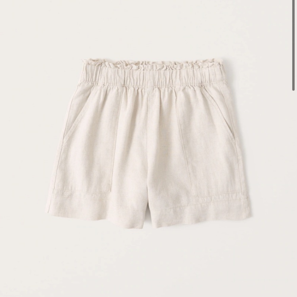 Abercrombie & Fitch Linen-Blend Pull-On Shorts